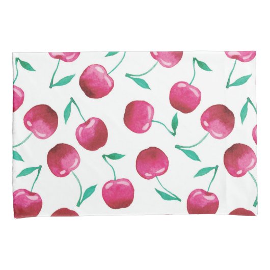 Waterverf Cherry Pattern Kussensloop (Voorkant-Rechts)