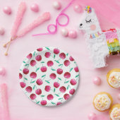Waterverf Cherry Pattern Papieren Bordje (Feest)