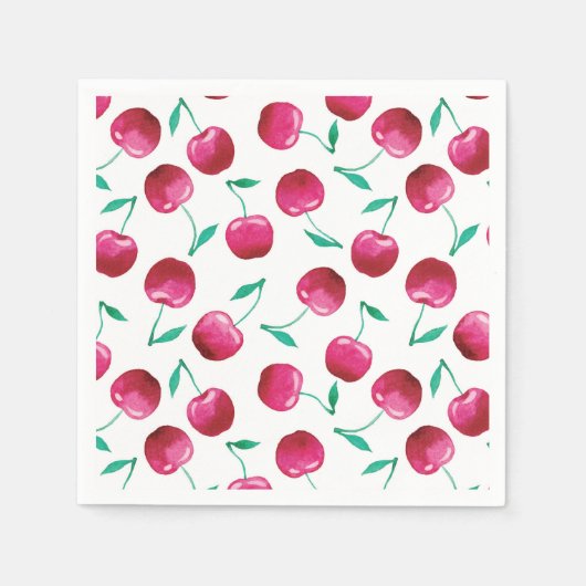 Waterverf Cherry Pattern Servet (Voorkant)
