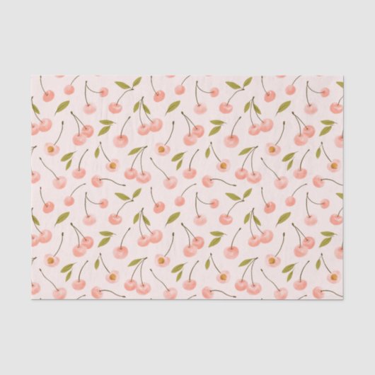 Waterverf Cherry Pattern Tissuepapier (Voorkant)