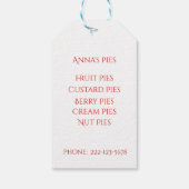 Waterverf Cherry Stems Cadeaulabel (Achterkant)