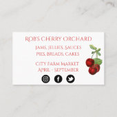 Waterverf Cherry Stems Visitekaartje (Achterkant)