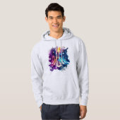 Waterverf Chess Piece Board Hoodie (Voorkant volledig)
