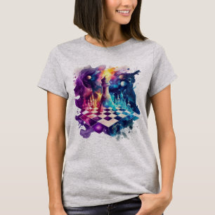 Waterverf Chess Piece Board T-shirt
