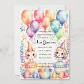 Waterverf Chibi Verjaardag Kaart (Voorkant)