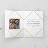 Waterverf Chic 50ste bruiloft Jubileum Kaart (Binnen)