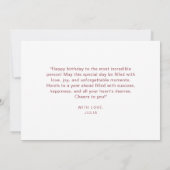 Waterverf Chic Boho Wildflower Happy Birthday Kaart (Achterkant)