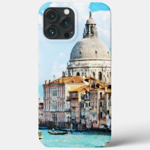 Waterverf  Chic Italy Venice Canal Pastel iPhone 13 Pro Max Hoesje