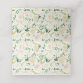 Waterverf Chic Ivory Floral String Lights Wedding (Binnenkant ongevouwen)