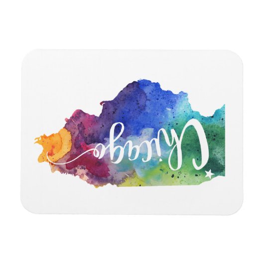 Waterverf Chicago Magneet (Horizontaal)