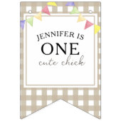 Waterverf Chick 1e verjaardag Vlaggetjes (Eerste vlag)