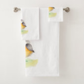 Waterverf Chickadee Bad Handdoek (Insitu)