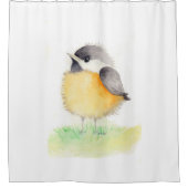 Waterverf Chickadee Douchegordijn (Voorkant)