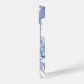 Waterverf Chickadee Winter Snow Forest Bird iPhone Hoesje (Linkerkant)