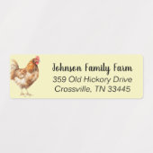 Waterverf Chicken Custom Labels (Design 2)