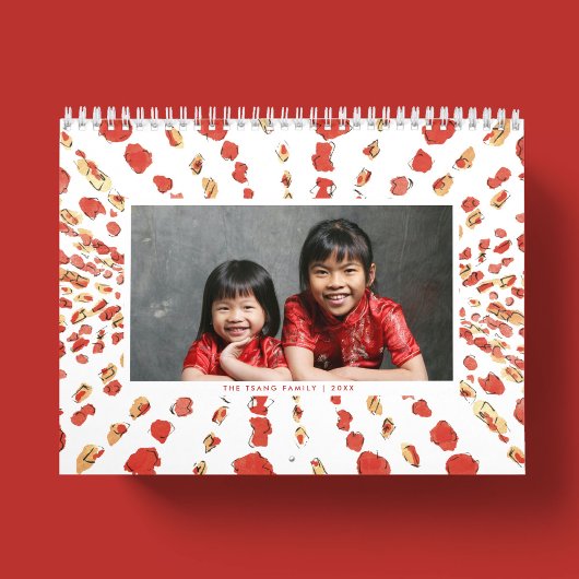 Waterverf Chinese lampfoto Kalender