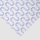 Waterverf Chinoiserie Blue Coquette Bows Tissuepapier (Detail)