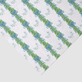 Waterverf Chinoiserie Bow Garland Kerstmis Tissuepapier (Detail)