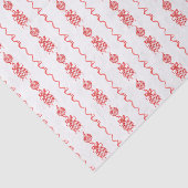 Waterverf Chinoiserie Bow Garland Kerstmis Tissuepapier (Detail)