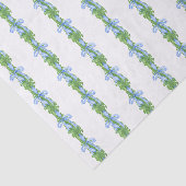 Waterverf Chinoiserie Bow Garland Kerstmis Tissuepapier (Detail)