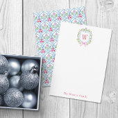 Waterverf Chinoiserie Ginger Jar Monogram Crest Bedankkaart