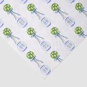 Waterverf Chinoiserie Lemon Tree Topiary Tissuepapier (Detail)