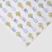 Waterverf Chinoiserie Oranje boom bovenaan Tissuepapier (Detail)