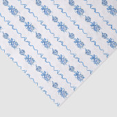 Waterverf Chinoiserie Ornament Bow Kerstmis Tissuepapier (Detail)