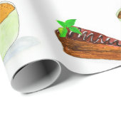 Waterverf Chocolade Cake met koffie Cadeaupapier (Rol Hoek)