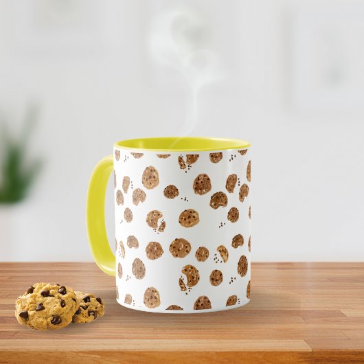 Waterverf Chocolade Chip Koekjes Koffiemok