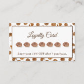 Waterverf Chocolade Chips Cookie Loyalty Kaart (Voorkant)