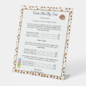 Waterverf Chocolade Chips Cookies Bakery Reclamebord Met Voetstuk (Voorkant)