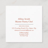 Waterverf Chocolade Geglazuurde Donuts Vierkante Visitekaartje (Achterkant)