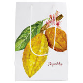 Waterverf chocoladeboomfruit medium cadeauzakje (Achterkant)