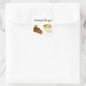Waterverf-chocoladekoekjes en koffie vierkante sticker (Tas)