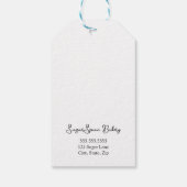 Waterverf chocoladetaart bakkerij, dank je cadeaulabel (Achterkant)