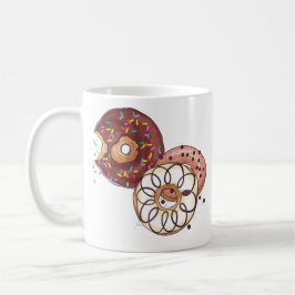 Waterverf Chocolate Glaze en Sprinkles Donut Koffiemok