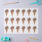 Waterverf Chocolate Ice Cream Patroon Tissuepapier (Craft)