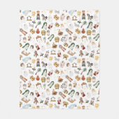 Waterverf Christelijke Kerstmis Geboorte Fleece Deken (Voorkant)