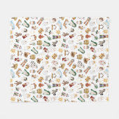 Waterverf Christelijke Kerstmis Geboorte Fleece Deken (Voorkant (Horizontaal))