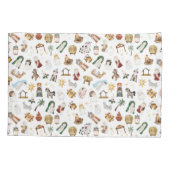 Waterverf Christelijke Kerstmis Geboorte Kussensloop (Achterkant)