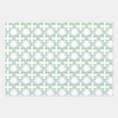 Waterverf Christmas Blue Bow Garland Inpakpapier Vel (Voorkant 3)