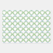 Waterverf Christmas Blue Bow Garland Inpakpapier Vel (Voorkant)