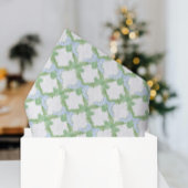 Waterverf Christmas Blue Bow Garland Tissuepapier