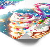  Waterverf Christmas Cup van Hot Cacao Poster (Hoek)