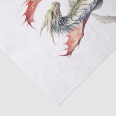 Waterverf Christmas Dragon Tissuepapier (Detail)