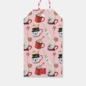 Waterverf Christmas Hot Chocolate Cacao Cadeaulabel (Achterkant)