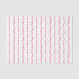 Waterverf Christmas Red Ribbon Stripes Tissuepapier