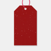 Waterverf Christmas Yorkie Dog Cadeaulabel (Achterkant)