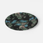 Waterverf , chrysanten papieren bordje (Gekanteld)